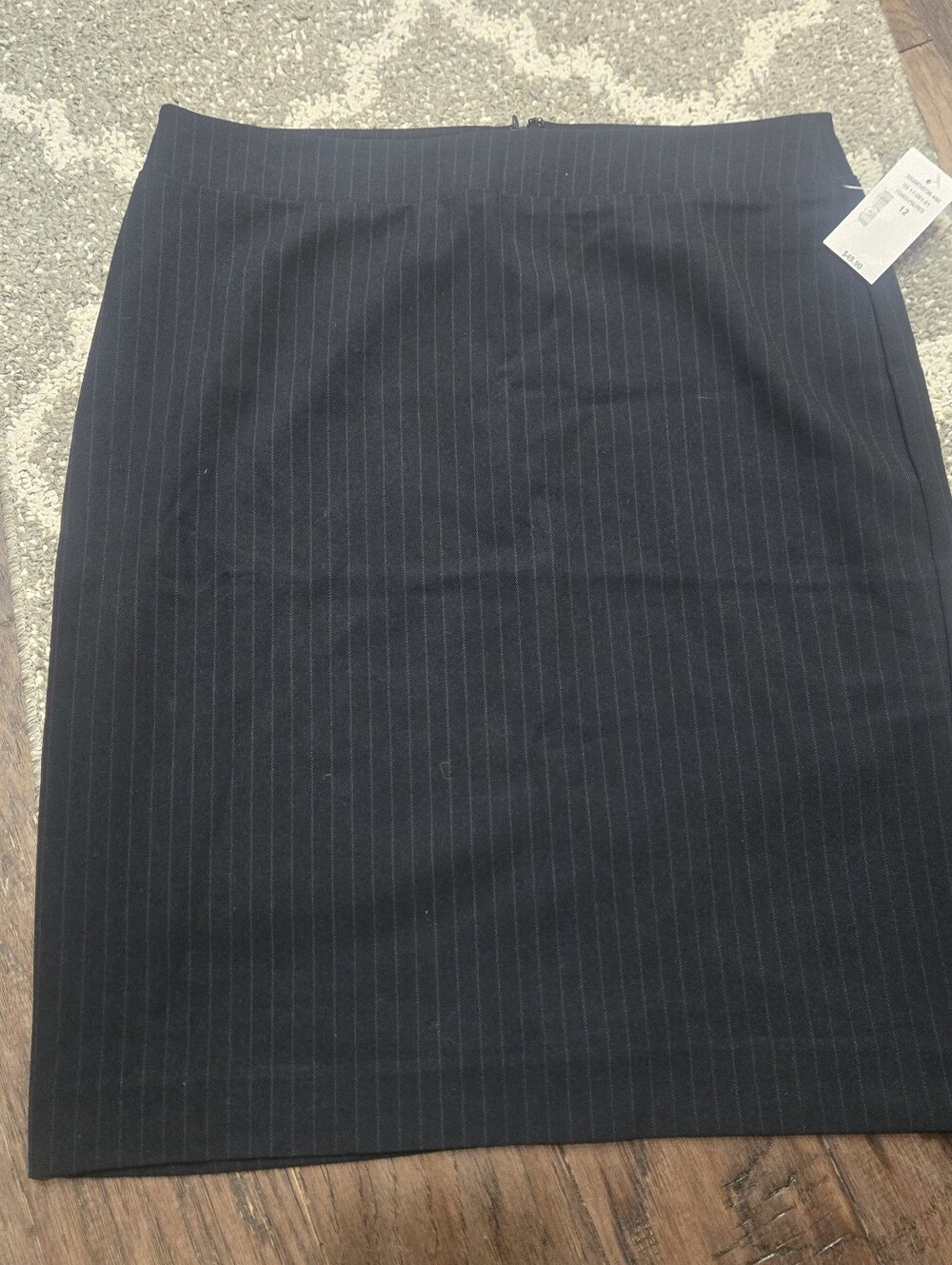 NWT - Classic Black Pinstripe Pencil Skirt